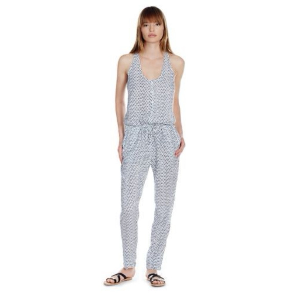 Soft Joie Adalie Navy V Neck Jumpsuit